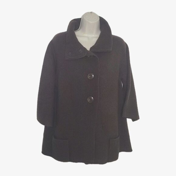 Fenn Wright Manson Cardigan Sweater Sz XL Brown Lambswool Angora Buttons NEW - Picture 1 of 9